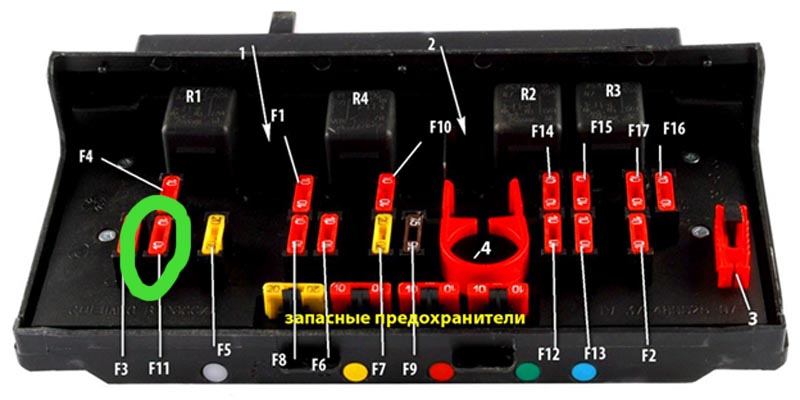 предохранитель стоп-сигналов ВАЗ 2107